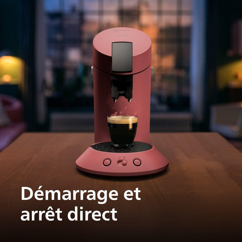 Machine à Café Compacte pour Camping-Car & Glamping – Rouge Tendre, Booster d'Arômes, Crema Plus (CSA210/35)