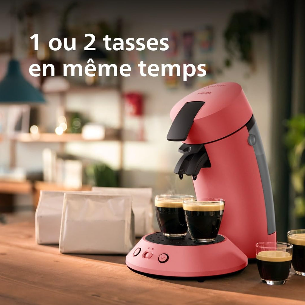 Machine à Café Compacte pour Camping-Car & Glamping – Rouge Tendre, Booster d'Arômes, Crema Plus (CSA210/35)