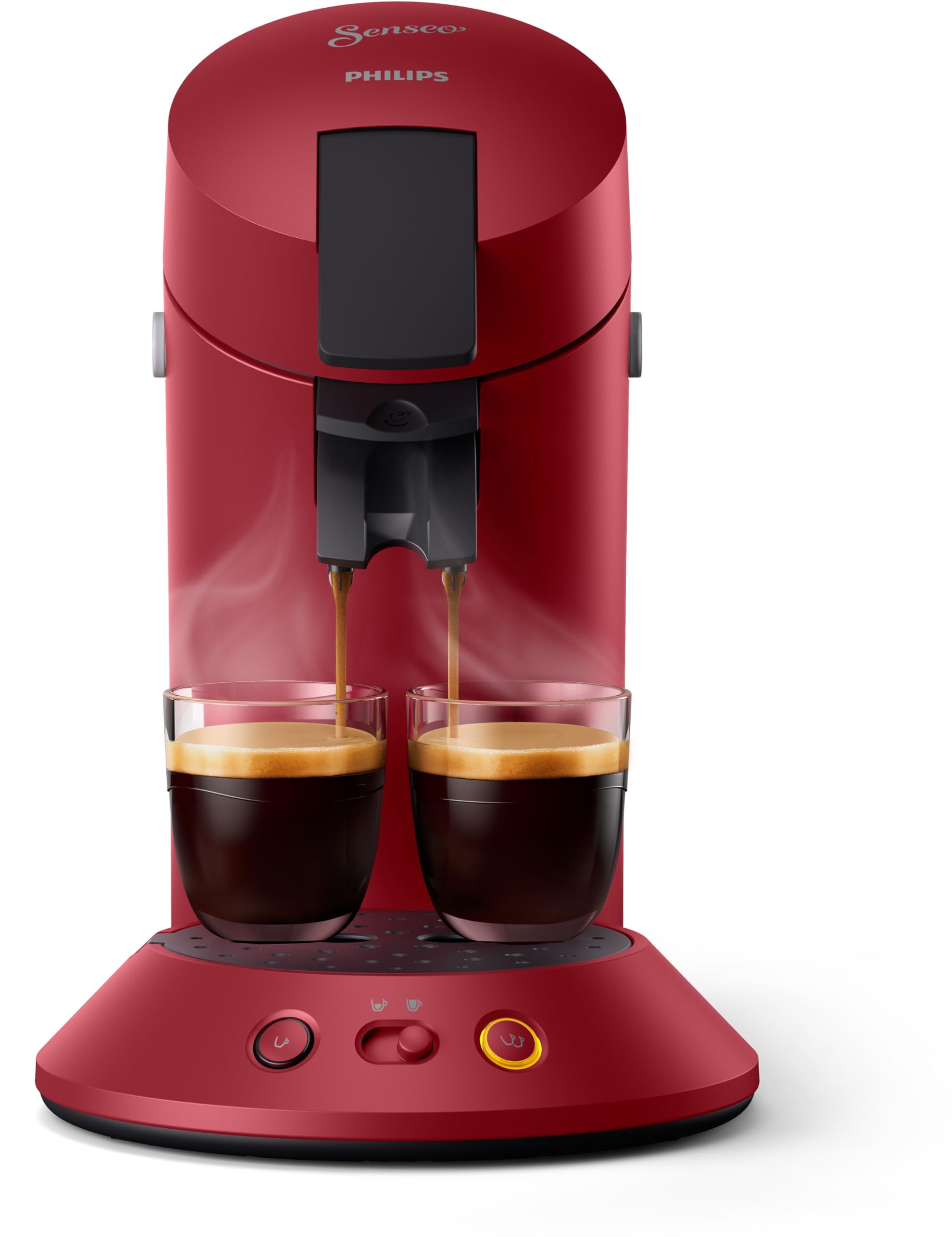 Machine à Café Compacte pour Camping-Car & Glamping – Rouge, Booster d'Arômes, Crema Plus (CSA210/91)