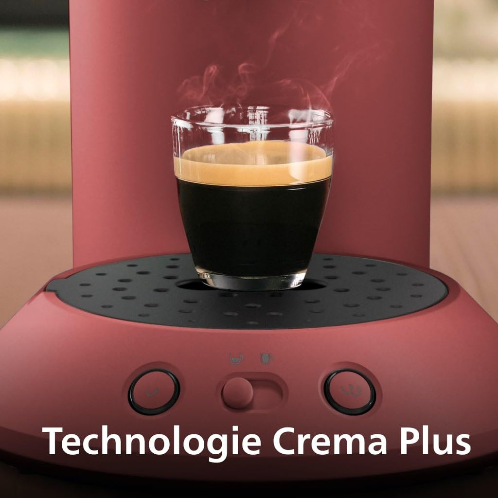 Machine à Café Compacte pour Camping-Car & Glamping – Rouge Tendre, Booster d'Arômes, Crema Plus (CSA210/35)