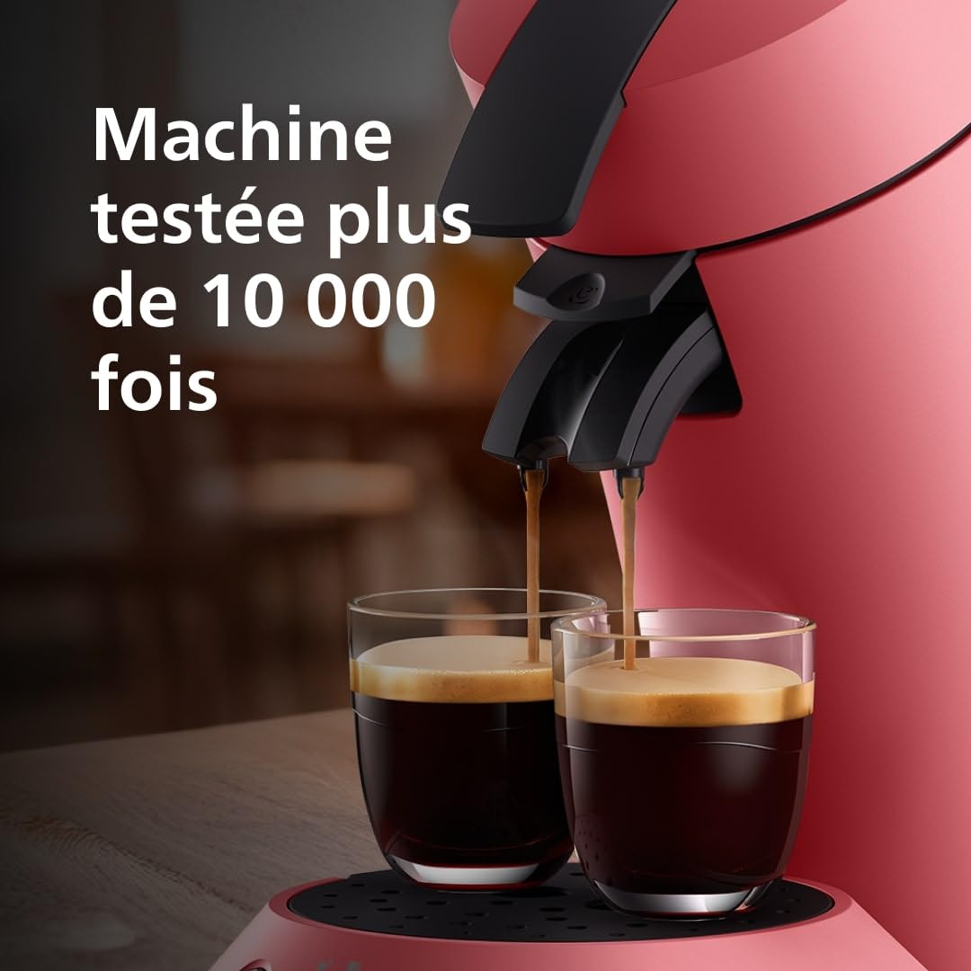Machine à Café Compacte pour Camping-Car & Glamping – Rouge Tendre, Booster d'Arômes, Crema Plus (CSA210/35)