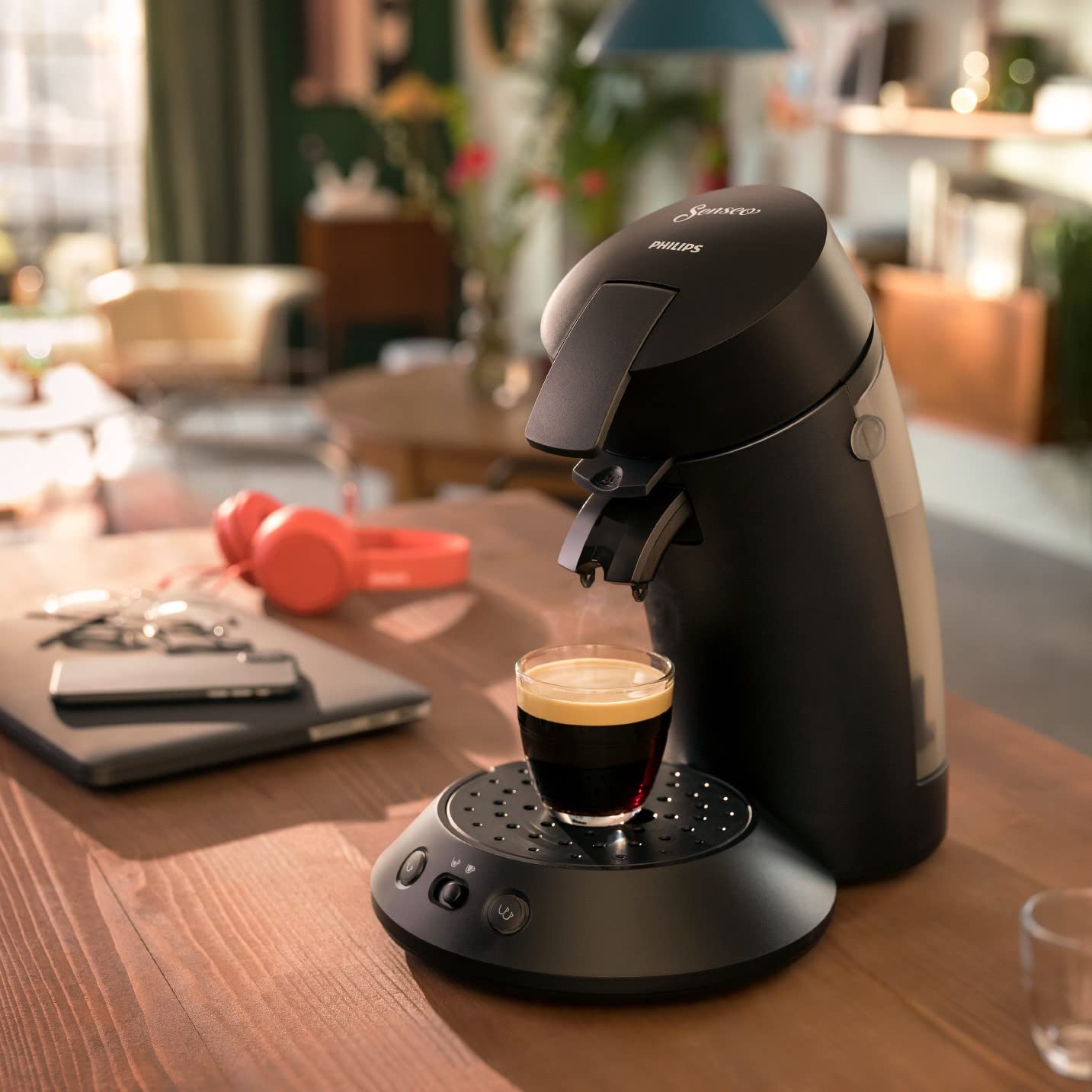 Machine à Café Compacte pour Camping-Car & Glamping – Noir, Booster d'Arômes, Crema Plus (CSA210/22)