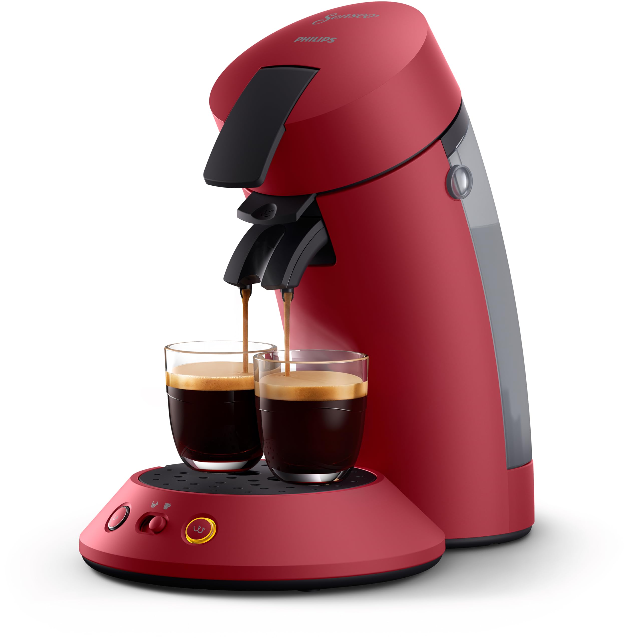 Machine à Café Compacte pour Camping-Car & Glamping – Rouge, Booster d'Arômes, Crema Plus (CSA210/91)
