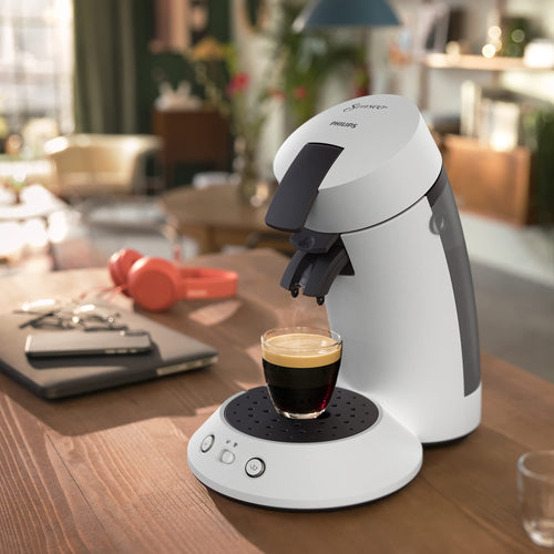 Machine à Café Compacte pour Camping-Car & Glamping – Blanc, Booster d'Arômes, Crema Plus (CSA210/10)