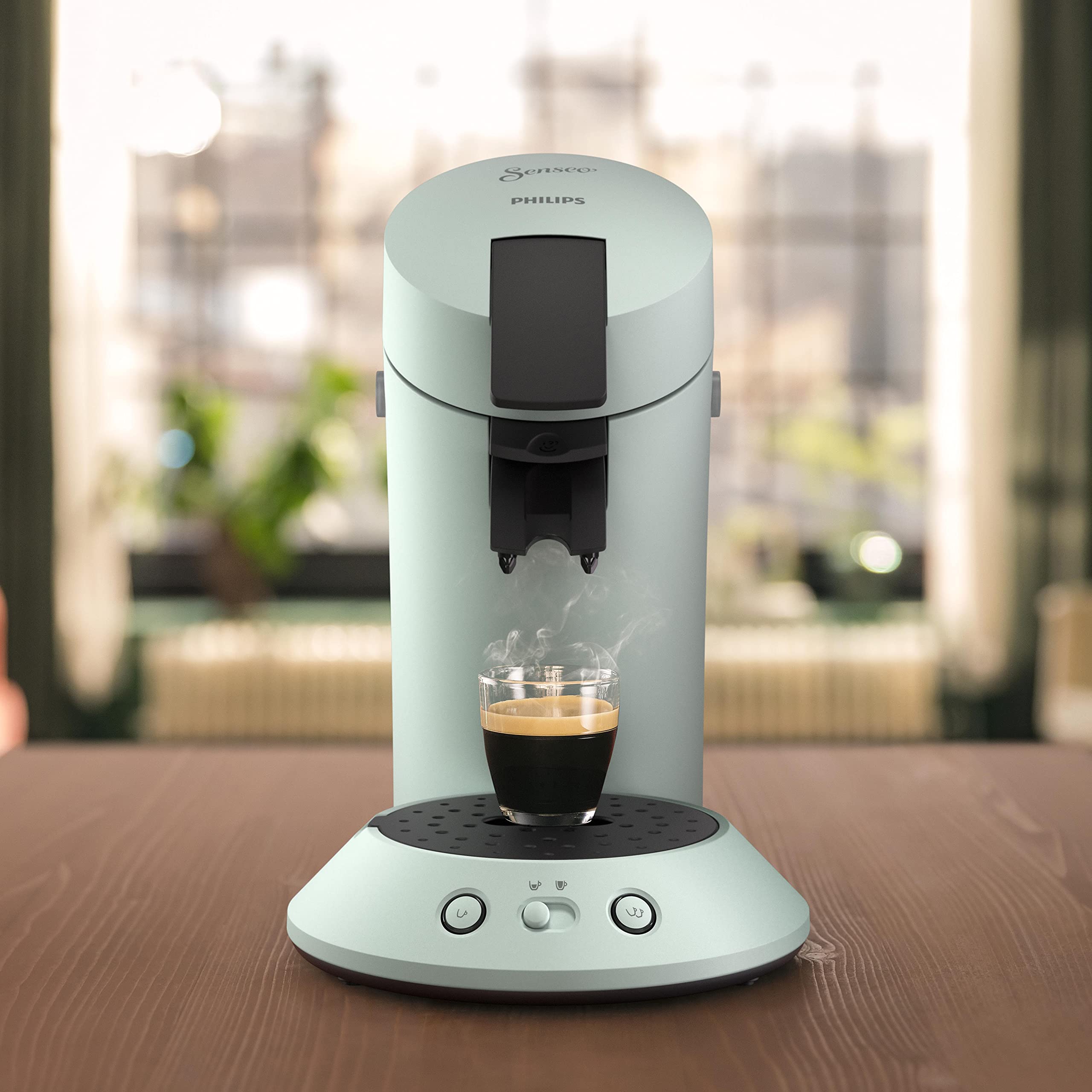 Machine à Café Compacte pour Camping-Car & Glamping – Menthe Pâle, Booster d'Arômes, Crema Plus (CSA210/21)