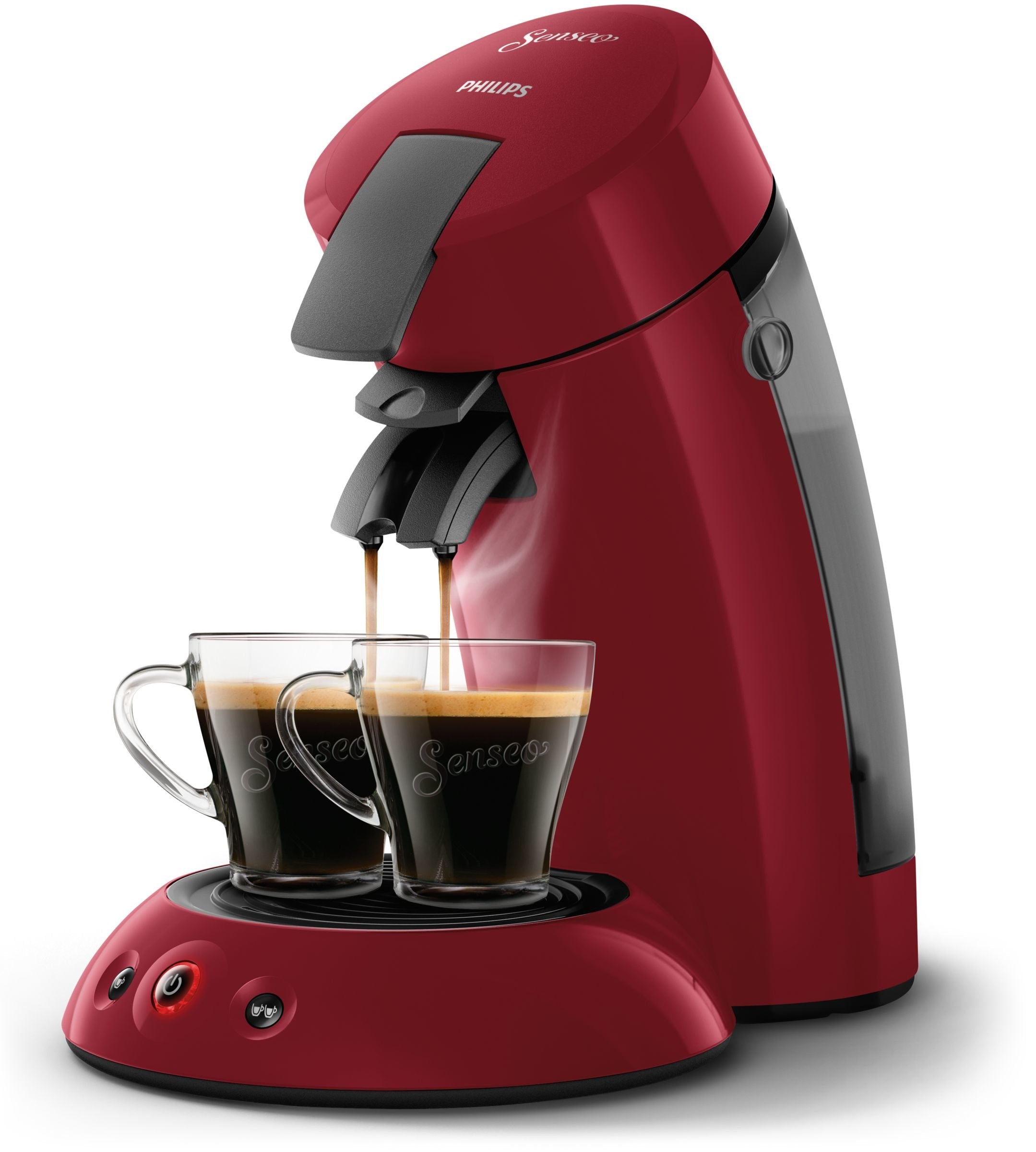 Machine à Café Compacte pour Camping-Car & Glamping – Rouge, Booster d'Arômes, Crema Plus (HD6553/81)
